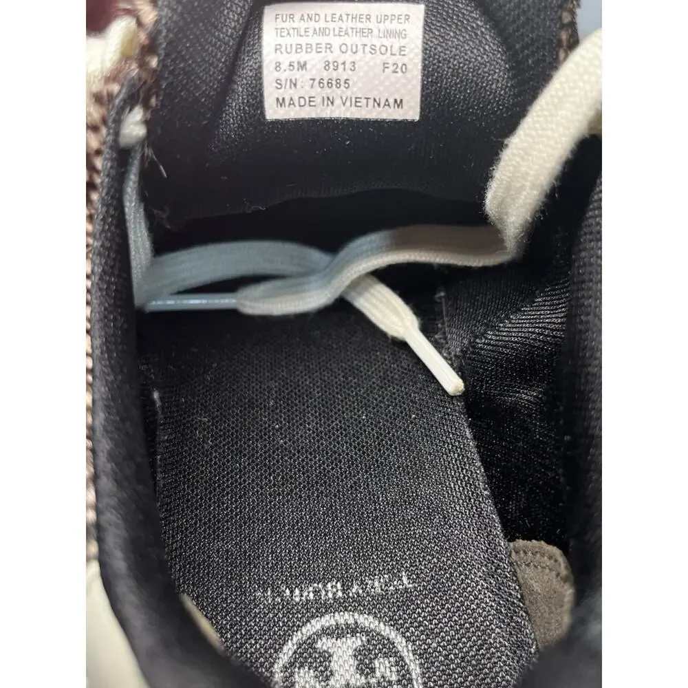 Tory Burch Howell Court Spotted Haircalf Leather Sneaker Size 8.5M